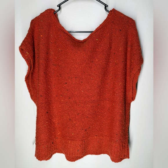 NEW Pilcro Anthropologie Oversized Dolman Cable Knit Pullover Rust Orange Boho - Picture 11 of 12